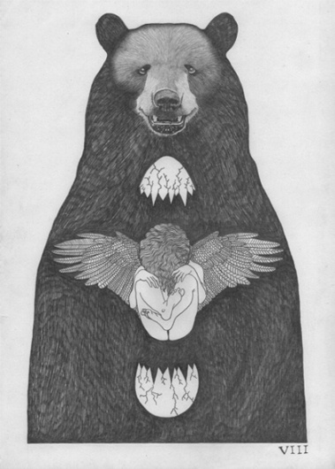 Ocho Cuervos #bear #white #black #hard