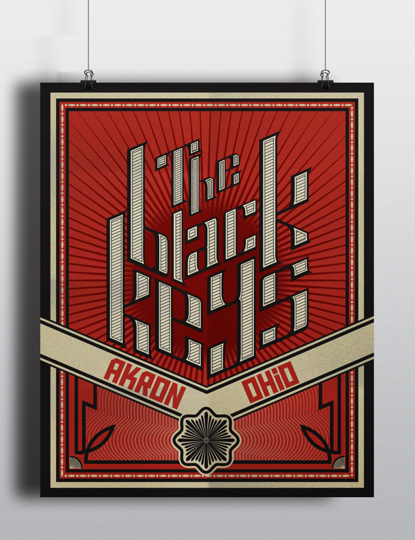 The Black Keys on Behance #design #graphic #poster #theblackkeys #music #typography
