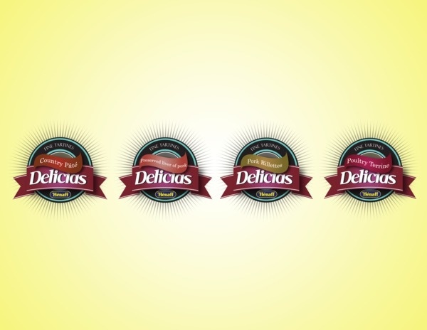 Delicias. on Behance #labels #packaging #pate #bottles #can