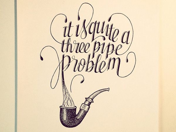 Hand Lettered Typographic Illustrations By Sean McCabe #illustration #lettering #pipe #sketchbook