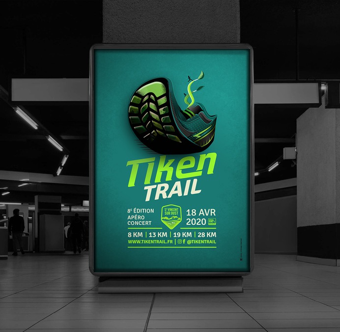 Affiche #poster #illustration #sport Tiken #Trail par Dezzig