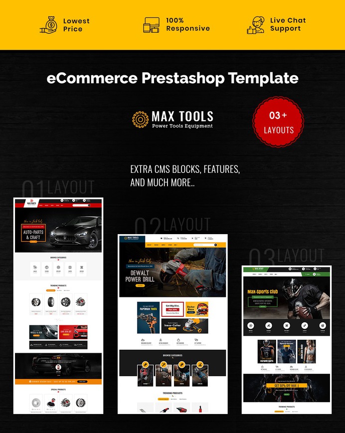 #Tools #Equipment, #Auto #Parts #Sports - #Prestashop #Responsive #Theme | #TemplateTrip #eCommerce #Website #Design #Template