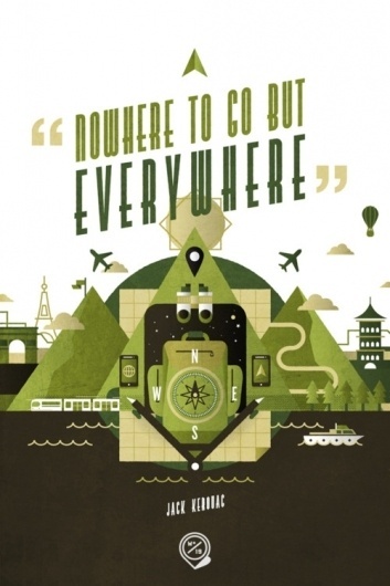 Wander Blog #train #water #wander #illustration #plane #ricky #linn #poster #type #compass