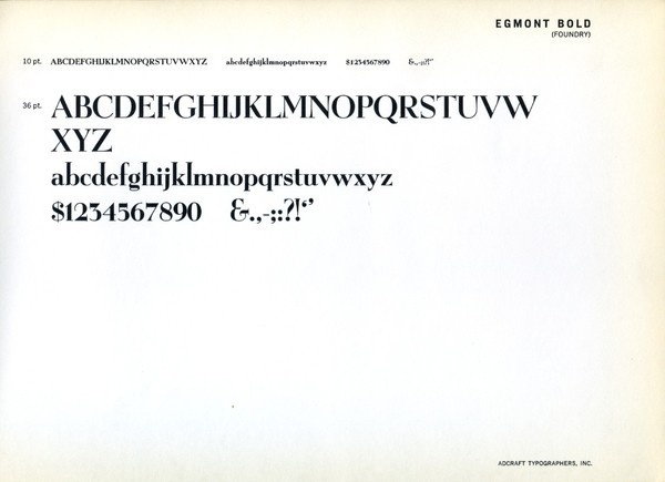 Egmont type specimen #type #specimen #typography