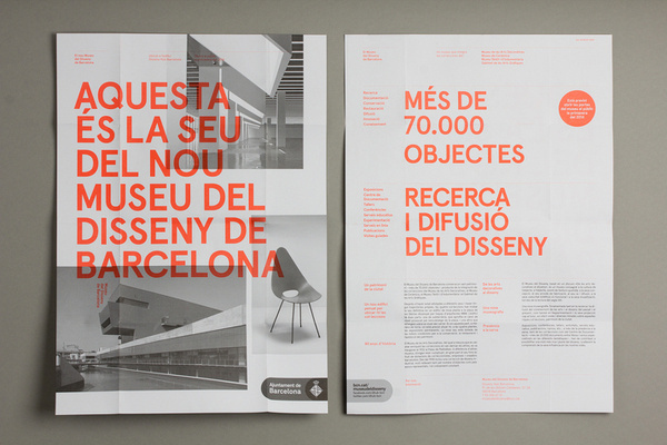 DHUB Leaflet (Print, Identity) by Lo Siento Studio, Barcelona #fluorescent #print #grid #poster #typography