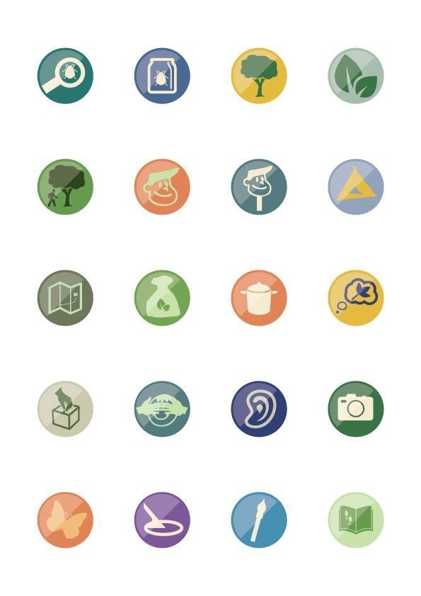 Some flat icons I'm kicking around #flat #heritage #wildlife #design #icons