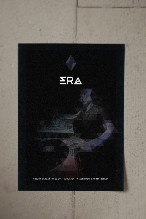 ERA #design #graphic #electronic #flyers #poster #music #logo #dark #party