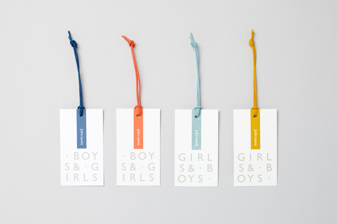 Girls & Boys tags by Charlie Smith Design #tags #color #simple #basic