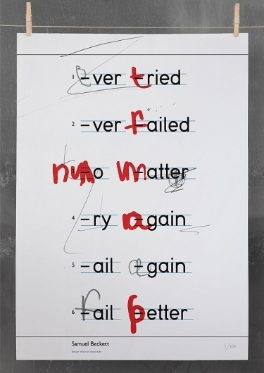 Editions of 100 — BECKETT #poster #typography