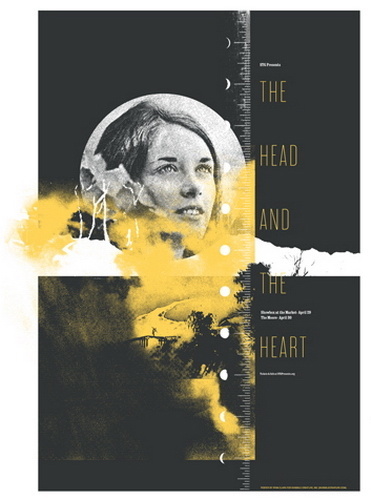 The Head and the Heart concert poster by Invisible Creature