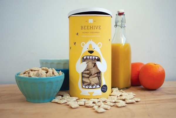 Packaging example #738: Beehive Honey Squares (Student Project) on Packaging of the World #packaging