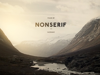 Dribbble - Nonserif - Word mark by Henning Gjerde #vintage #typography