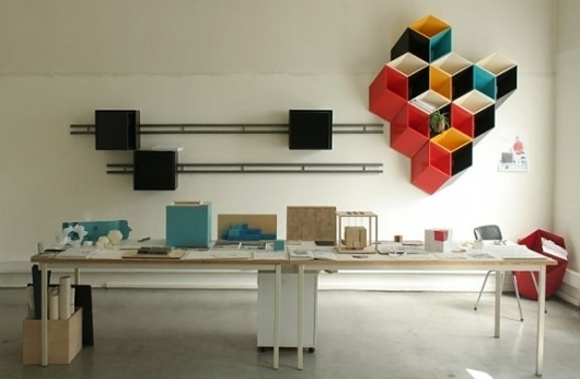 The Fox Is Black » 'Imeüble' – Shelving by Bjørn Jørund Blikstad #interior #modular #bjrn #shelving #modern #design #color #blikstad #jrund