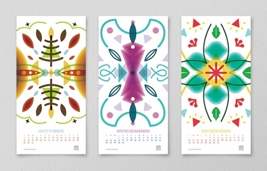 Mouscacho 2012 Calendar on the Behance Network #2012 #calendar #october #december #november