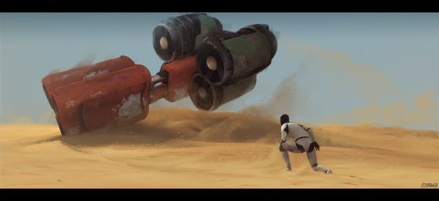There's Already Amazing Star Wars: Episode VII Fan Art #george #lucas #fi #wars #sci #space #force #ship #sand #star #desert #awakens