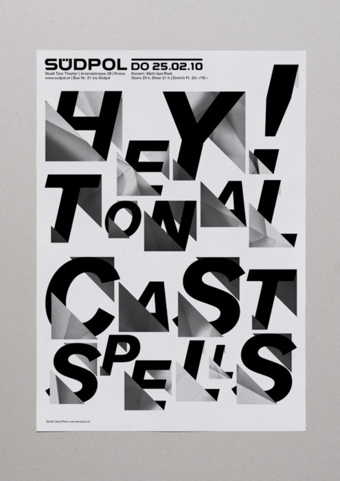 Typeverything.com Hey Tonal South Pole, Lucerne Risograph 2010 byÂ Daniel Peter.Follow usÂ @typeverything #type