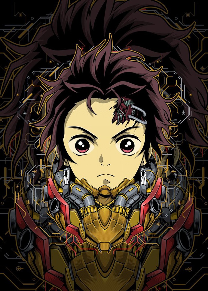 "Tanjiro Kamado" Poster Print on metal by Sam Kal