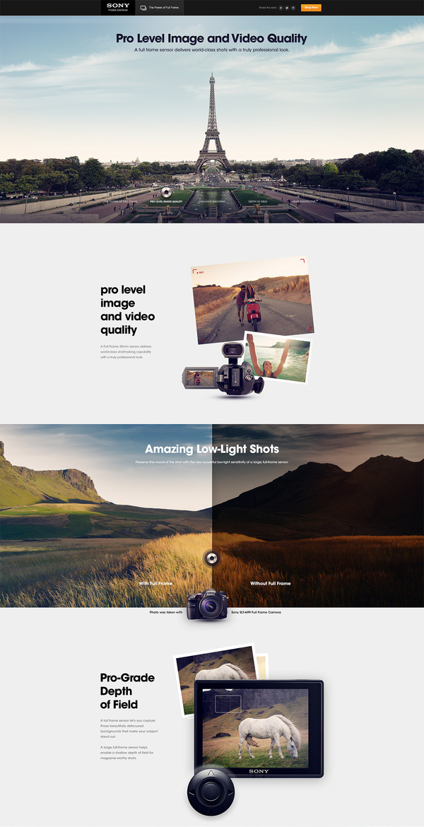 Sony Full Frame Andre do Amaral #website #brochure