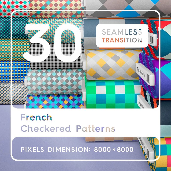 30 French Checkered Patterns #frenchcheckered #checkeredpattern #pattern