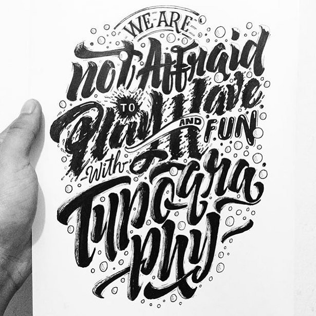 We are not afraid to play and have fun with typography