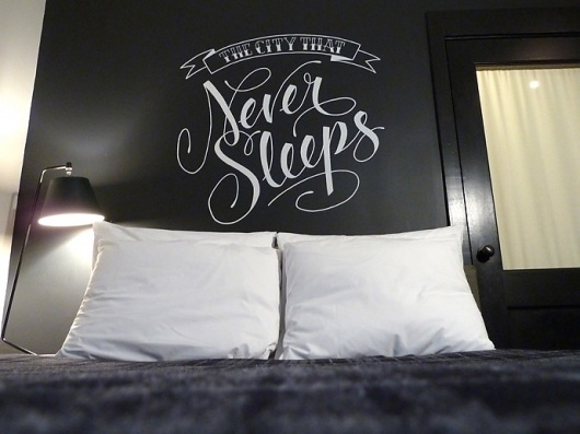 Dirty Bandits » The Ace Hotel Mural : Brooklyn Designer Annica Lydenberg #made #hand #environment #typography