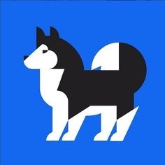 Husky Illustration by Hey Studio #dog #husky #illustration #animal #icon #iconic #pet