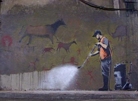 Dropular - Media Bookmarking #graffiti #commentary #banksy