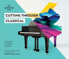An advert promoting online classical music magazine, Sinfini, designed by creative agency Studio Output..
