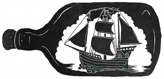 Black And White, Daniel Stolle's Portfolio #stolle #bottle #illustration #boat #daniel