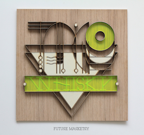 FUTUЯE♦MAЯKETЯY – TANGO WHISKY #wood #design #graphic #typography