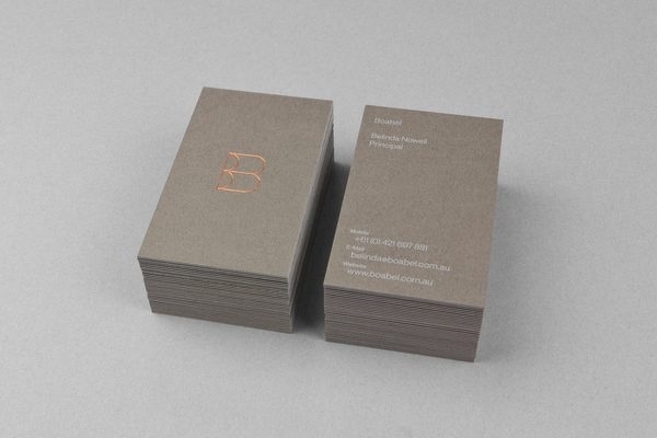 Boabel | MAUD #stamp #business #card #print #foil