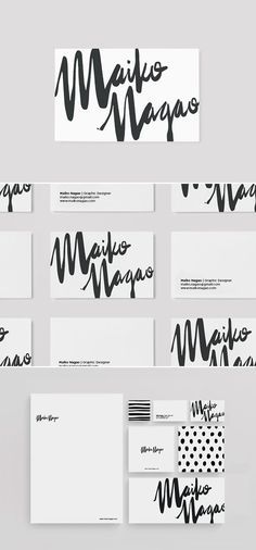 Stationary design and branding by Maiko Nagao. Graphic design for print ideas.
