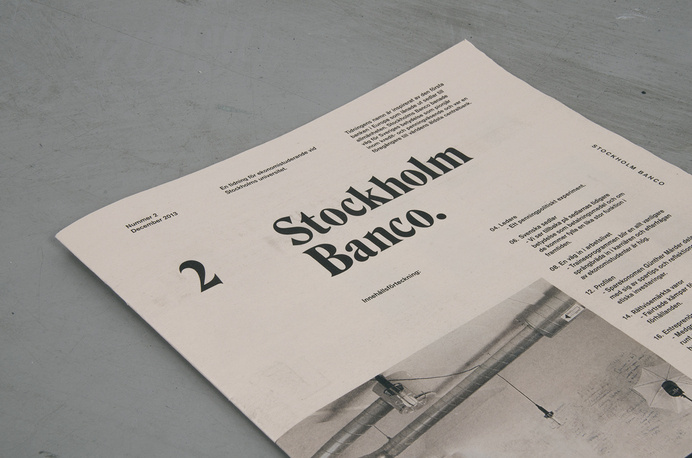 Stockholm Banco #publication #typography