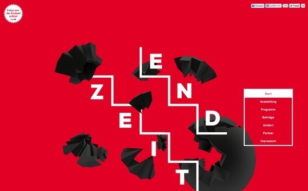 Endzeit Web #red #bold #steps #web #typography
