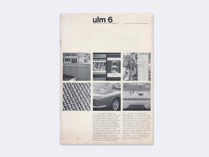 ulm 6 Journal of the Hochschule für Gestaltung, October 1962 via www.thisisdisplay.org