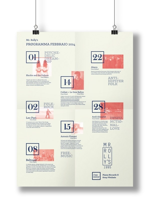 Mr'Rolly's Branding Identity #music #design #graphic #poster