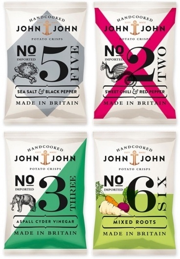 design work life » John & John Crisps Packaging #packaging #chips #food