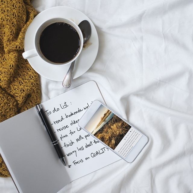 Flatlay. #Sample - Be inspired by Rawpixel.com #flatlay #layout #todolist #list #todo #coffee #phone #smartphone #realimage #social #brand