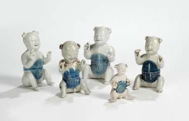 Five porcelain boy in a sitting posture #porcelain