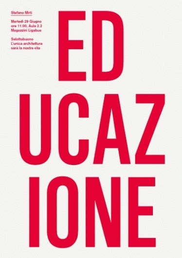 Salottobuono > news #design #minimal #poster #essential #type #typography