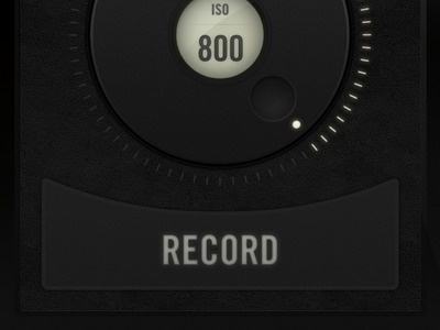 Dribbble - Camera Remote App - Record Button by Jeremey Fleischer #app