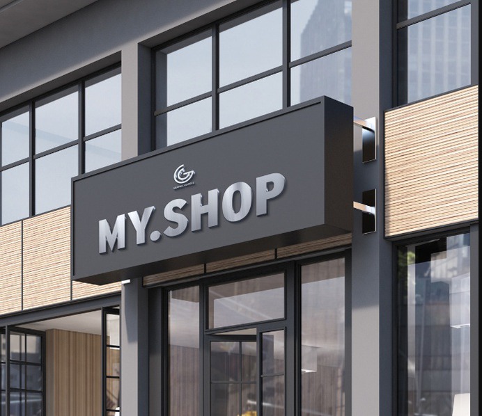 PSD Shop Facade Mockup PSD
