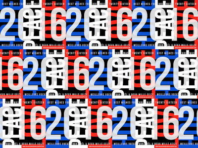 2016 New Year greeting, 2016, pattern, repeat, 2016, Hope Peace Love, Blue whet red.