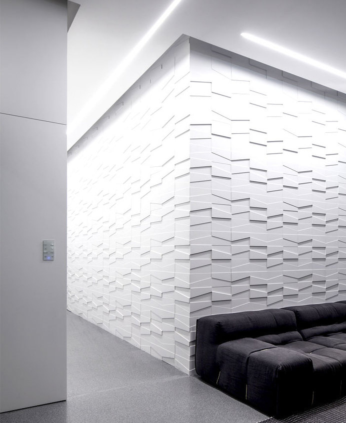 Penthouse Located in Tel Aviv #wallcoverings #wall #3d #cladding