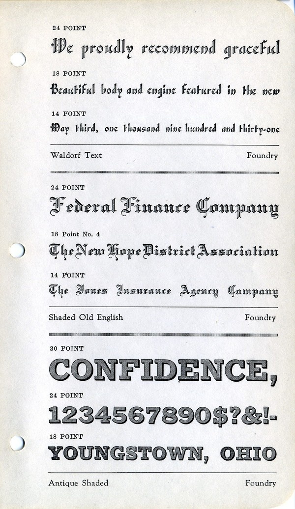 Shaded fonts #ornament #specimen #type