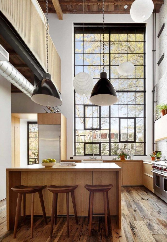 Brooklyn Family Home with a Distinct Industrial Aesthetic , kitchen