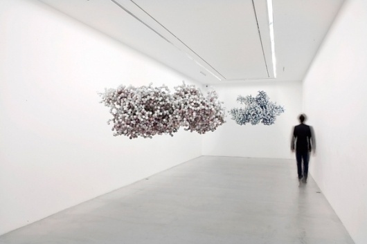 Pixel Clouds by Daniel Arsham | Colossal #clouds #sculpture #pixel #art #daniel #plastic #arsham