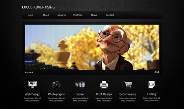 Locus one page psd template Free Psd. See more inspiration related to Template, Portfolio, Psd, Templates, Page, Theme, Wordpress, Horizontal, Wordpress theme and Locus on Freepik.