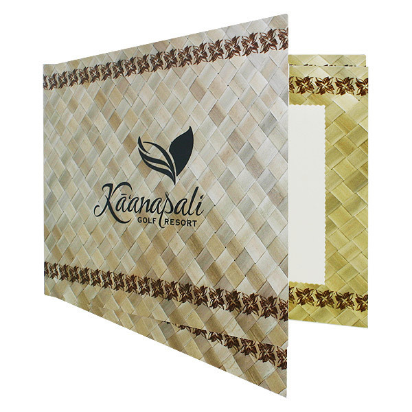 Hawaiian Golf Photo Folder (Front Open View) #photo #hawaii #holder #folder #wicker