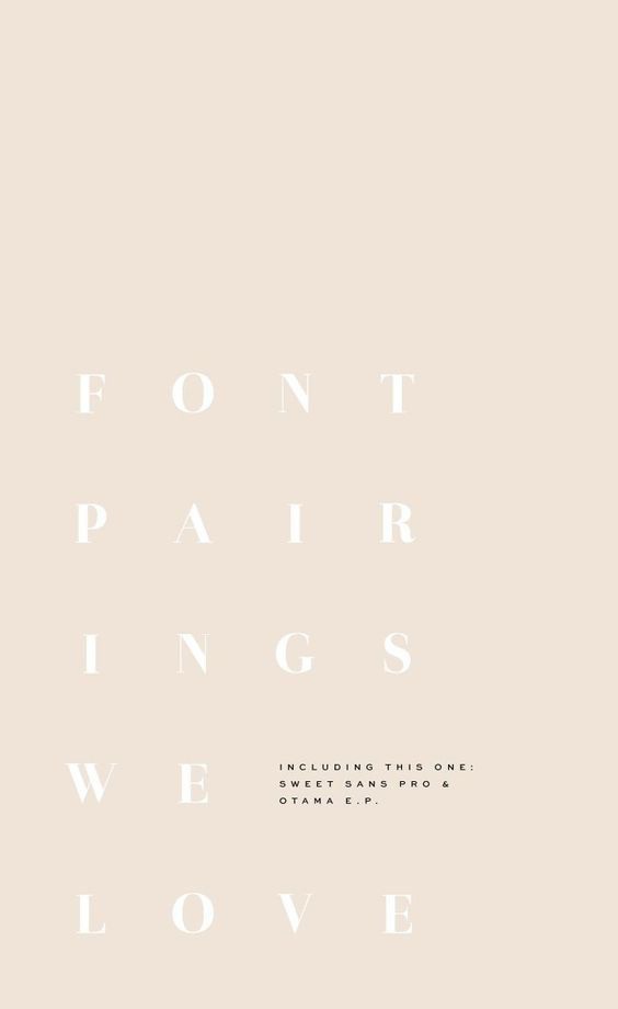 All of the best font pairings from Coast to Coast Studio.
